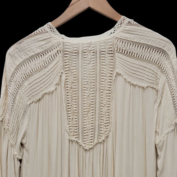 Free‎ People Fine And Mellow Blouse Long Dress Boho Upcycle DIY Victorian Ghost - Picture 9 of 16